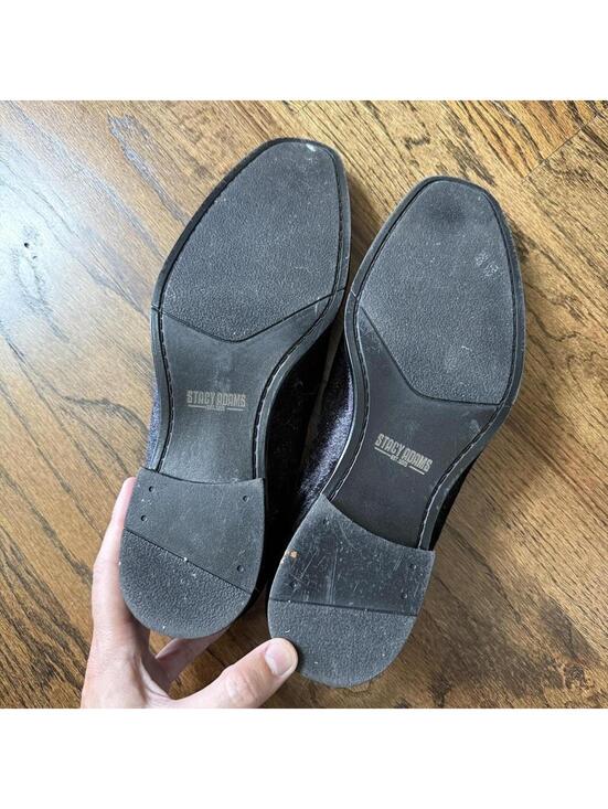 ? Stacy Adams Savian Black Velvet Smoking Slippers Loafers main image 6
